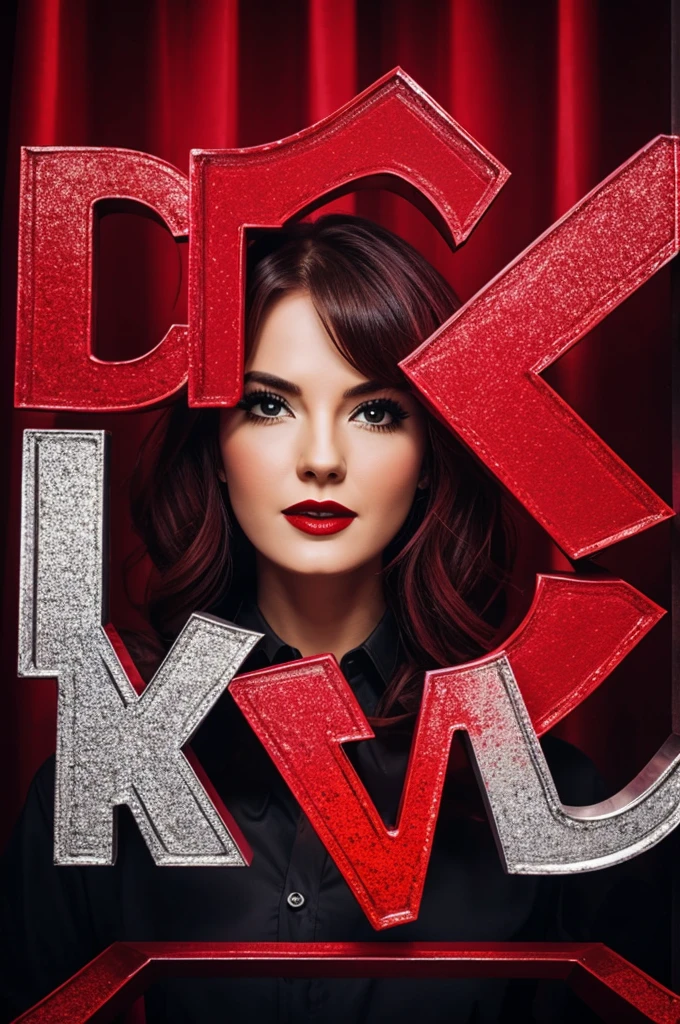make me an entertainment picture using the name rubyred but the letters are combined