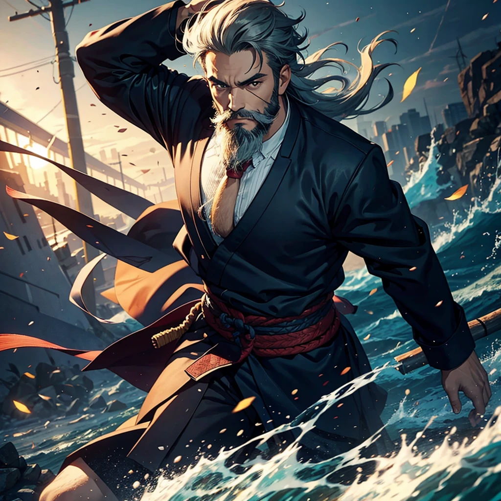 Beard wind samurai