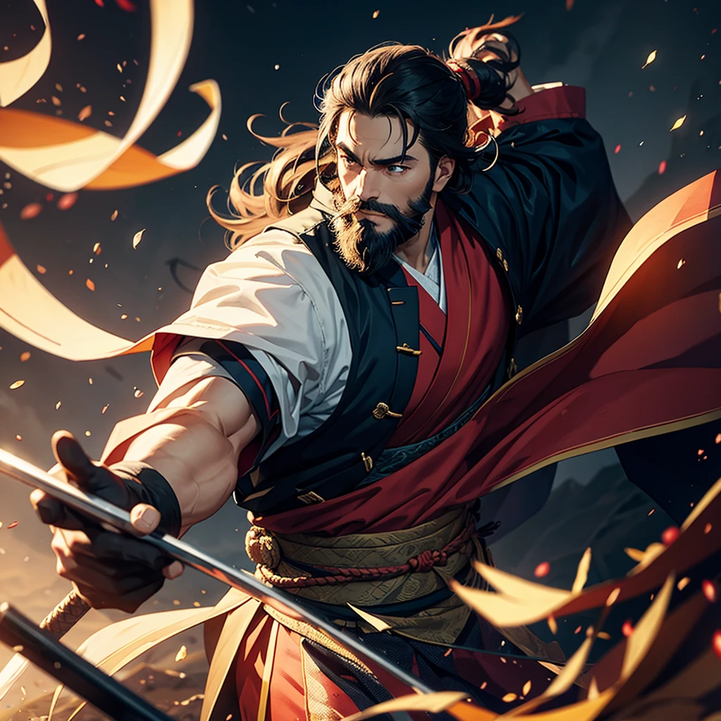 Beard wind samurai