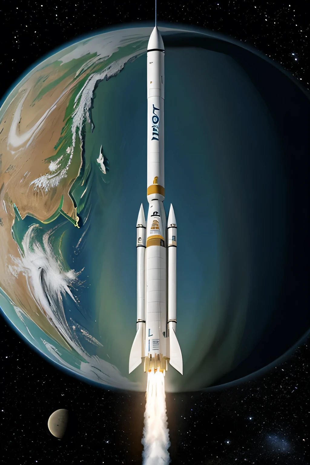 Voyager 1 launch from Earth, rocket ascending, realistic, high resolution | cartoon, anime, sketch, low resolution