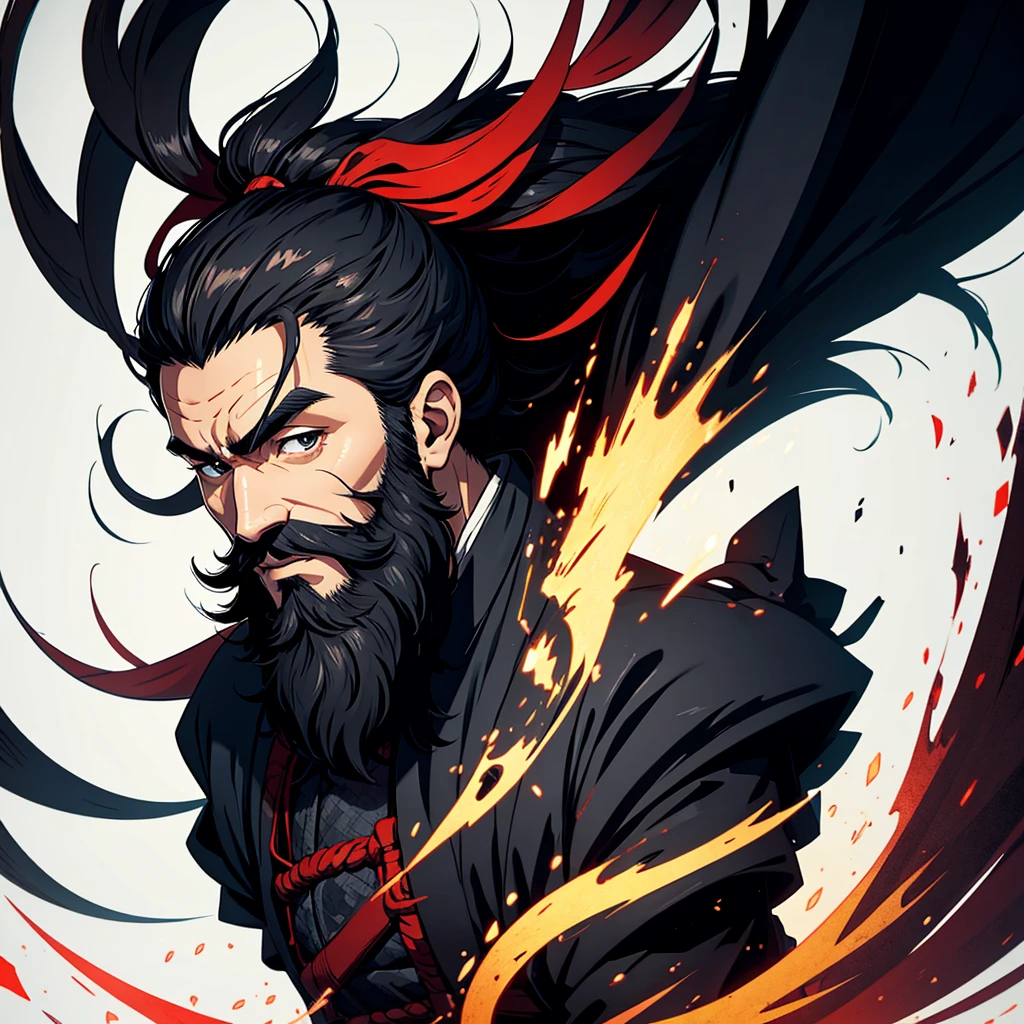 Beard dark samurai 