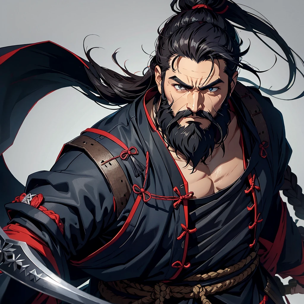 Beard dark samurai