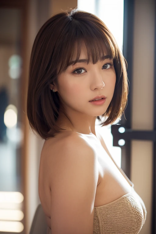 34 years old, 8K, RAW portrait of (Women in Japan), nudde、NSFW、photographrealistic, 超A high resolution, Best Quality, Real life photography , Dramatic, Atmospheric, ( At night :1.1),
1girl in, Very Beautiful Japan Woman, Women's Glamour Shots, Long hair, Natural Skin,, (Smile:0.8)、Slender body, (Shyness:1.4)、(bustshot)、(Close-up on the chest:1.8)、in the living room of an apartment、
Big beautiful detailed eyes, Black hair, beautiful detailed nose,, 
Silver Dress, Hair Ornament,((              nipples protruding from the dress,,:1.4))、((Woman showing off her nipples      :1.4 ))、((disheveled dresses:1.3))、
 Background, (tilt head:0.3), ((Look Camera:1.4)),((dark-brown eyes:1.5))