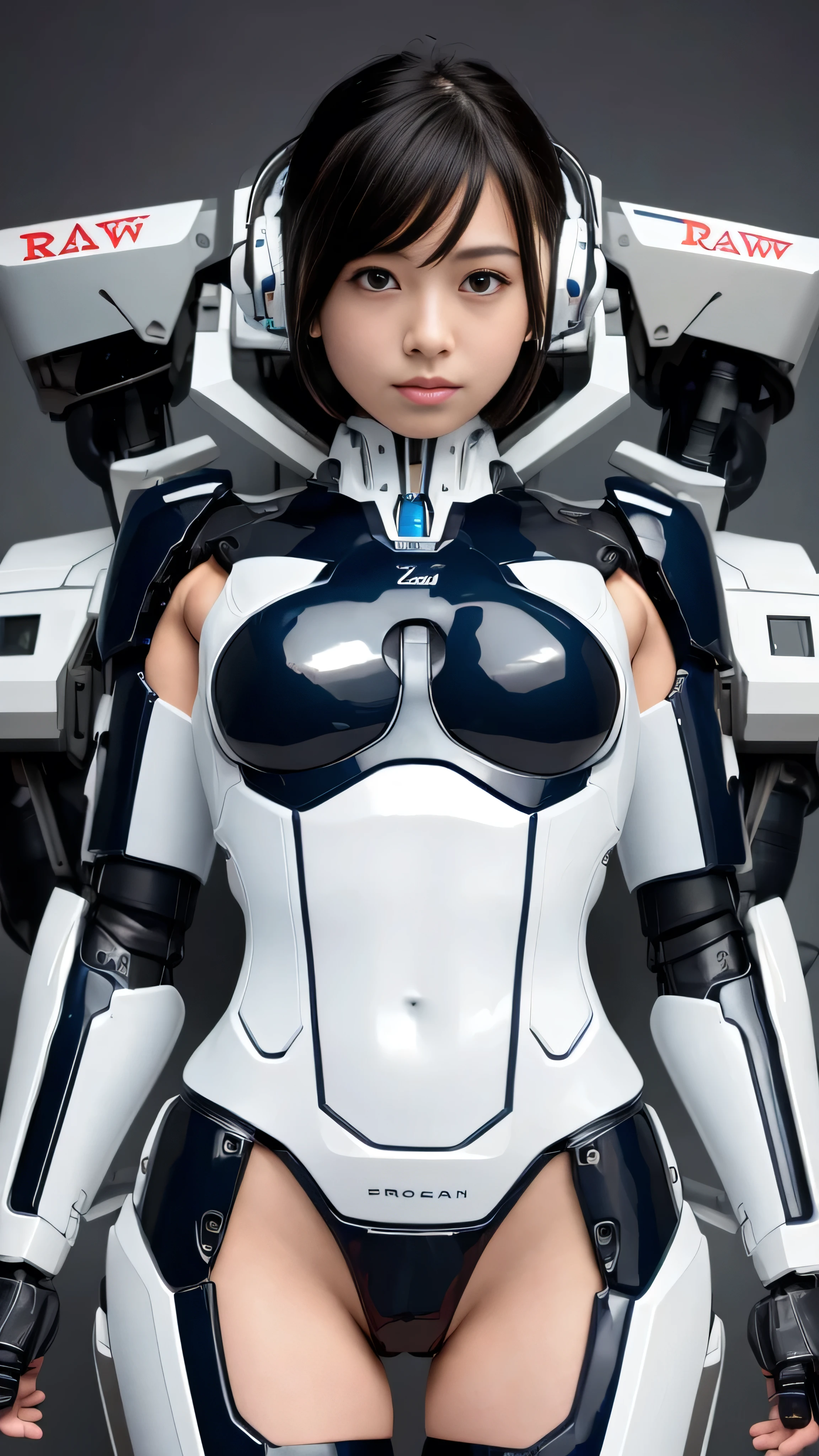 (RAW quality:1.4), Textured skin, short hair, Very detailed, Attention to detail, high quality, 最high quality, High resolution, 1080P, hard disk, young, beautiful,(cyborg),beautifulcyborgwoman,Mecha cyborg girl, Many mechanical hands grip her limbs, Many mechanical robots around her, Mechanical hands touching her body, Embarrassed expression, Wet crotch, Girl with a mechanical body,She wears an erotic and revealing cyborg mech,Cowboy Shot, Mecha with exposed underbust and lower abdomen, (((Hard and erect nipples:1.4))), (Upturned nipples:1.4), (Lack of pubic hair:1.4), (((Metal micro bikini pants digging into the crotch:1.4))), White Gundam Mecha, Combat pose,