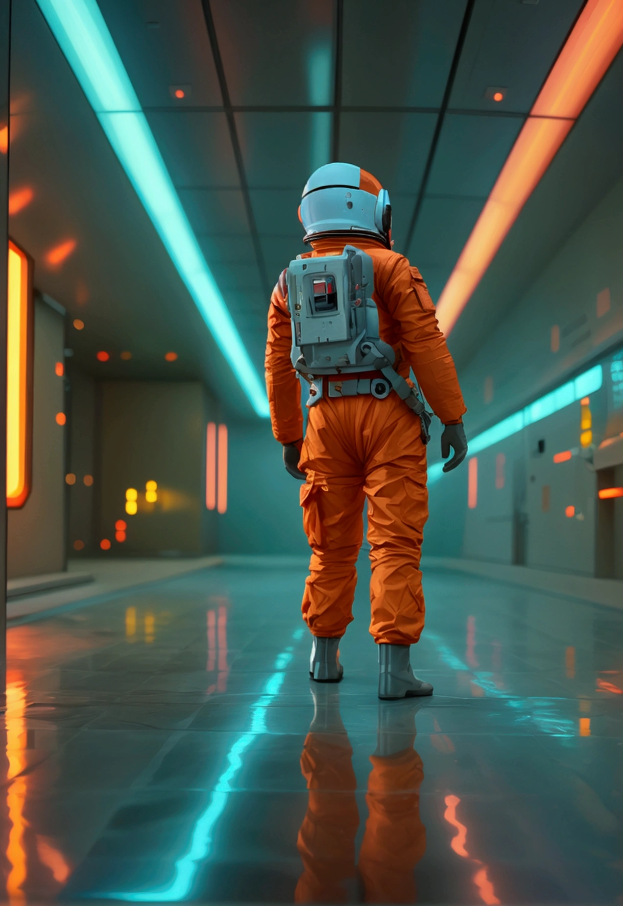 Recreate a scene from the film 2001: A Space Odyssey, directed by Stanley Kubrick