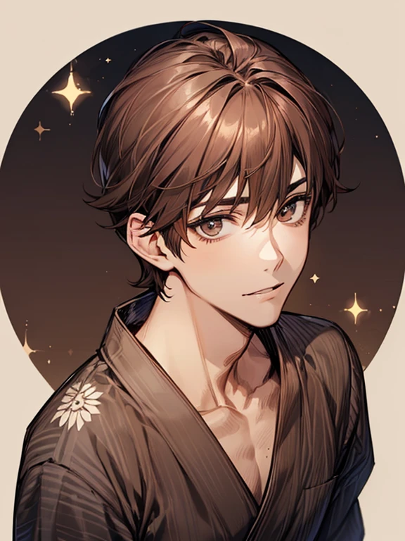 male、(Dark brown hair:2.0)、(Long short hair:2.0)、1 male、Handsome boy with expressive eyes, A face that can do the job、(((yukata)))、Men&#39;s yukata、(The color of the clothes is navy:2.0)、(Whiteish:2.0)、(Floral yukata:2.0)、(Men&#39;s Belt:1.5)、(The entire body faces the viewer)、(The obi is placed at the waist.:1.5)、Thin belt、Glasses、(((Glassesをかけている:2.0)))、glasses、