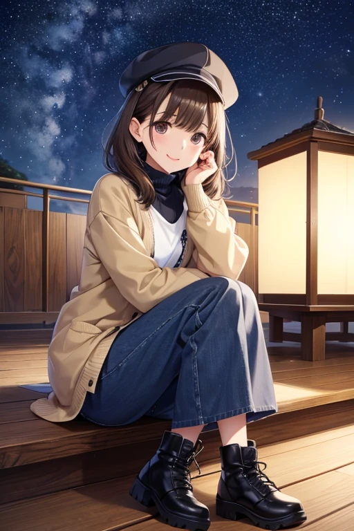 anegasaki nene、Shiny brown hair, short hair, (Beautiful brown eyes、Sparkling eyes, Fine grain)、smile、Super detailedな目、Highly detailed face, Highly detailed eyes,


Ultra-high resolution, Superior Quality, Highest quality, Super detailed, Realistic, 8k, RAW Photos, Highest quality, masterpiece, Attractive girl, A wonderful girl, 


Beautiful girl enjoying the starry autumn sky、

Stargazing on a picnic date、Holding hands with the night sky as background, Search for constellations、Enjoy a romantic meal under the stars、
Rooftop or rooftop date、Hand in hand、While looking up at the starry sky together、優しい言葉とsmileを交わす時間を過ごしましょう、
Camp Schedule、Lying together in a tent and gazing at the starake a wish on a star、
Search for constellations、While talking about the stars、It can also deepen the distance between you、
Take photos with your partner or friends against the backdrop of the starry sky、星を指差してsmileで写真を撮ったりしましょう、

A feminine dress with lace and frills is paired with boots or pumps.、Choose a dress in autumnal colors or floral patterns., it will give off a sense of the season and stand out for its cuteness、
This style layers a shirt or cardigan over a T-shirt or turtleneck.、
Pair with sneakers or boots for a casual and stylish look.、
Loose, Oversized knit top and leggings.、Wear boots or loafers to complete your autumn look.。We also recommend a bohemian style that combines a maxi skirt or wide pants with a blouse and cardigan.。、Accessorize with flat sandals or boots to show off your individuality., This style is perfect for fall evenings.、
A casual style that combines sweatpants or sweat dresses with sneakers or ankle boots.、Pair it with a voluminous hairstyle or cap for a trendy and cute impression、
This style incorporates leather jackets and leather skirts.、Pair it with a simple top or knitwear.、Pair it with boots or sneakers、Edgy style for autumn evenings。、
A style that combines a pleated skirt with a simple top or knit.、Belt and tights、Pair it with boots for a cute and mature look.、
This style combines embroidered blouses and jackets with skirts.、Pair it with loafers and boots for a slightly classic and cute vibe、
This style combines a knit vest with a long-sleeved top or shirt and skirt.、Pair with ankle boots or sneakers, Add a scarf or hat as an accent、Perfect style for autumn evenings。、cute