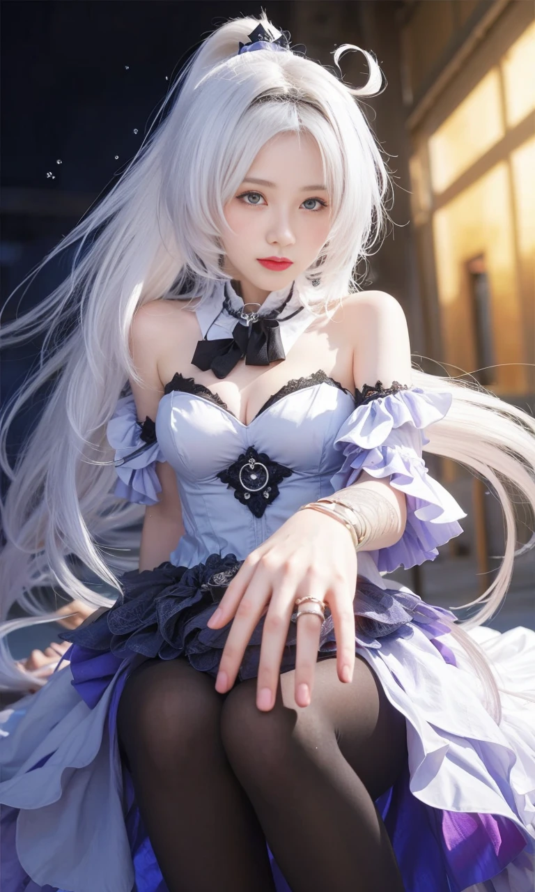best quality, tmasterpiece,Ultra-high resolution,Clear face,(Reality:1.4),ferpect lighting,(upper body shot), (photorealistic:1.50), anime wallpaper, Guviz style artwork, cover-up fantasy up to magic , by Yang J, Guviz, beautiful artwork illustration, beautiful digital artwork, beautiful digital illustration, Li Song, beautiful anime portrait, art style in Beauvot,