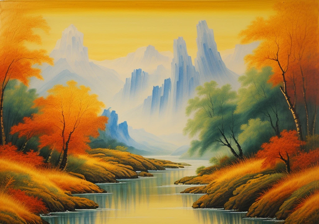best quality,nobody,landscape painting,Light color