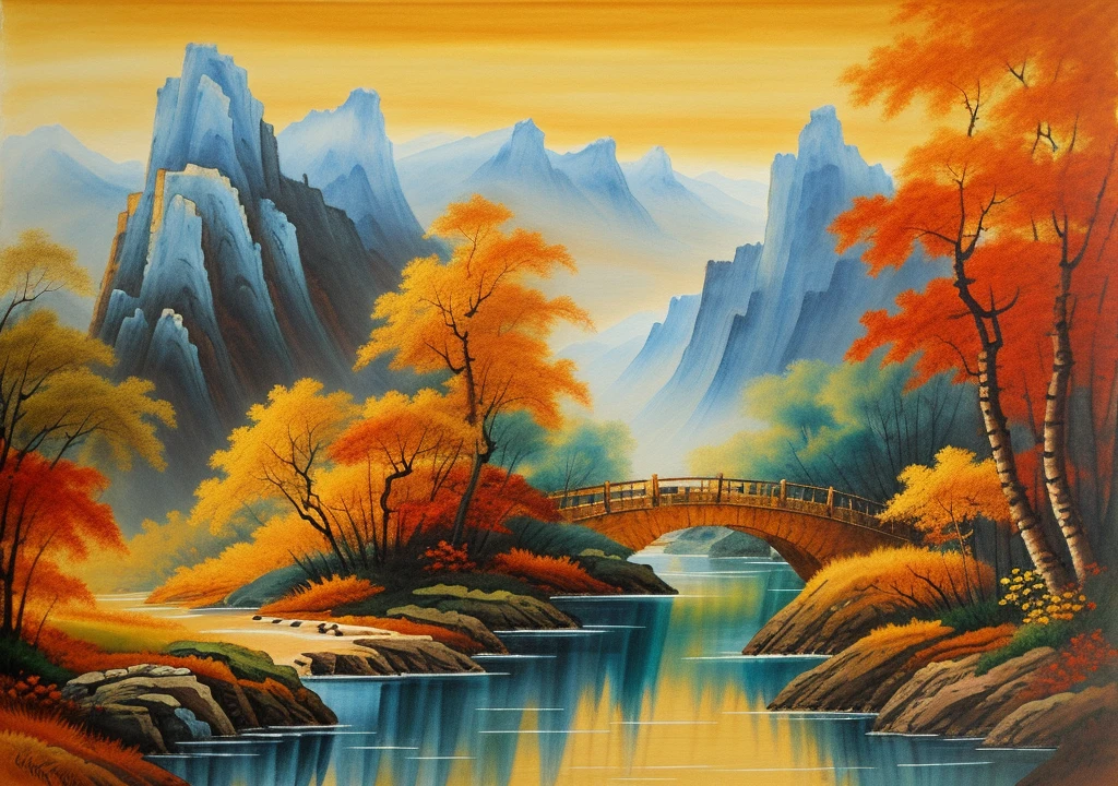 best quality,nobody,landscape painting，Light color