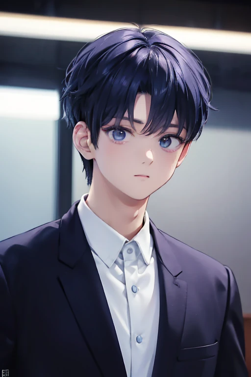 masterpiece, masterpiece_portrait, separate, separate_video, High_solve, Highres, High_quality_japanese cartoon movies, High_quality, hyper_Detail, finely_Detailed,4K, men, Cha Eunwoo, man in suit, light blue suit,