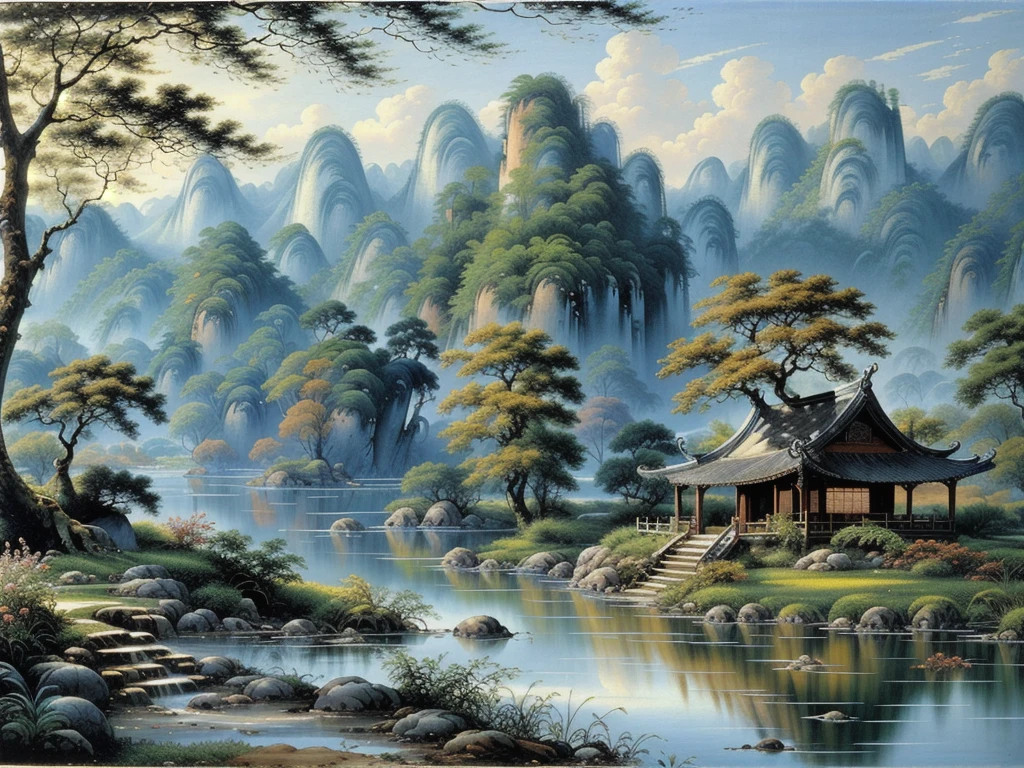 huaniao，best quality,nobody,landscape painting