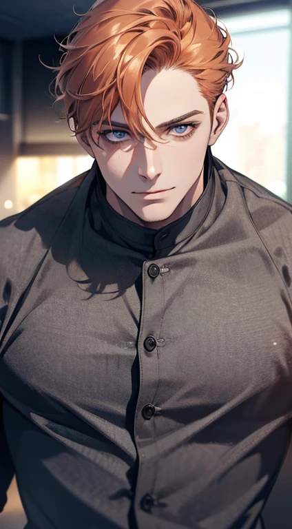 (best quality,4k,8k,highres,masterpiece:1.2),ultra-detailed,(realistic,photorealistic,photo-realistic:1.37),1 man,31 years old,mature man,very handsome,without expression,smile,short grey b
Orange hair,blue eyes,penetrating gaze,perfect face without errors,imposing posture,businessman,office background,cinematic lighting,hdr image