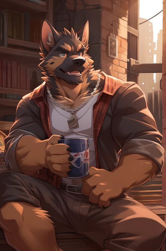 author: Takemoto Arashi, (1 boy), one, Belgian Malinois, Men's 2nd, Beast field, Hot body, muscle, beautiful, sex, Attractive man, (Delicate eyes), Eyebrow, (masterpiece, high resolution, best quality), 4K, bad, portrait, beautiful shadow, Chest Focus, , Dark Basement, Chain, Clothes are torn, scar, Blood,