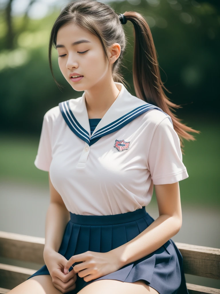 (15 years old:1.3),(Buckshot),Japanese beautiful girl,Twin tail hair,Larger breasts,Photorealistic,Ultra-high resolution,Highest quality,Natural light,(Ray Tracing:1.2),
Narrow shoulders,See through, Embarrassing form,high school, Sailor suit, loafers, White short socks, high school, Panty Shot Skirt, sealed, throw,
break
(Natural skin texture,Fine skin, Hyperrealism,Ultra Sharpness),Intricate details,Written boundary depth,(blush), break,fear, Despair, ((I close my eyes and gasp hard:1.2))、Endure:1.5)), Grit your teeth、The whole body is projected