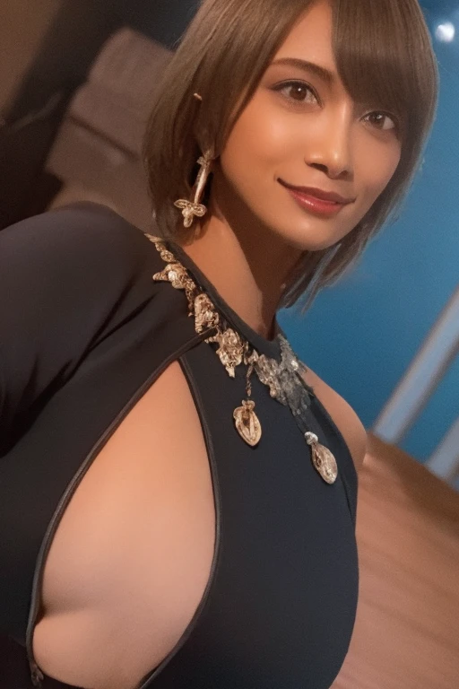 gorgeous woman, 1 girl, white ワンピース swimsuit:1.2, skinny, healthy, perfect body:1.2, abs:1.1, blond hair:400.1, rain wet, wet body:1.2, night pool room:1.6, ultra-detailed face, detailed lips, detailed eyes, double eyelids, pubic hair, black skin, trimmed bangs, shy smile, (best quality,8k,masterpiece:1.3)