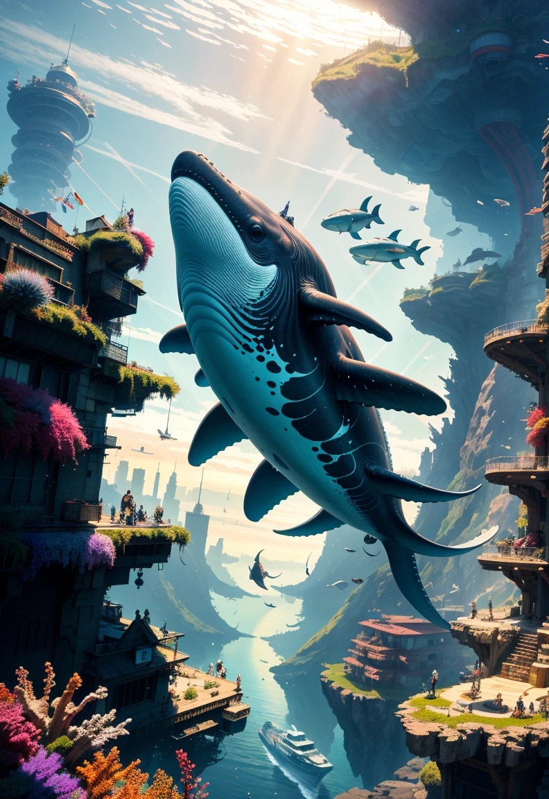 highres, shadows, absurdres, best_quality, ultra_detailed, 8k, extremely_clear, photograph, beautiful, sharp focus, hdr,
underwater, giant whale, fantastic location, dream, flying, underwater cyberpunk city