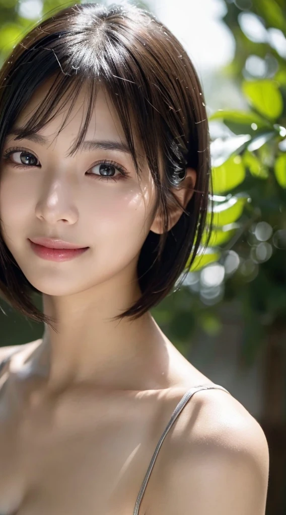 (Highest quality,8K quality,masterpiece:1.3,),(Ultra-high resolution,Photorealistic:1.4,RAW Photos),(Ultra-detailed,Glowing Skin,Detailed skin),(Detailed face,Perfect Anatomy,Harsh close-up shot),No background,(Lines of light spread across the screen:1.5),(A world of light:1.5),(A pure world:1.5),(Girl in the light:1.4),Black short bob,smile,Looking into the camera,