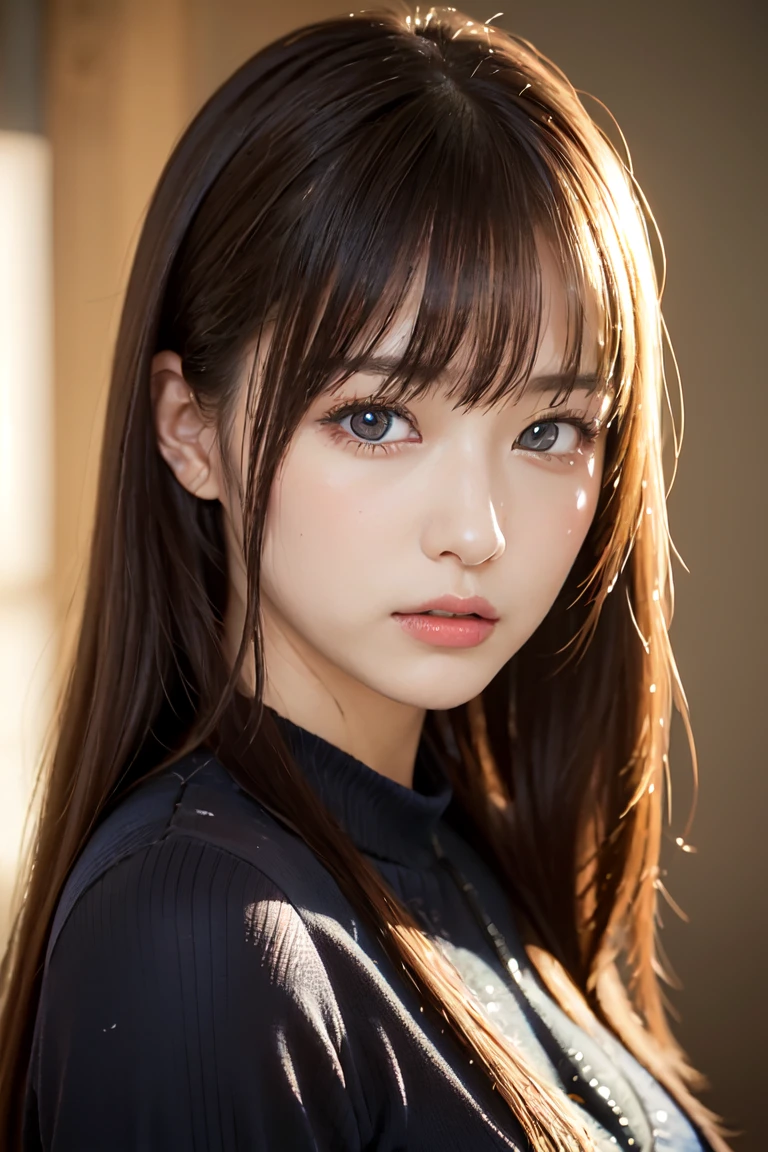 Ulchan-6500-v1.1, (photo brute:1.2), (Photorealistic), Beautiful detailed girl, very detailed目と顔, beautiful and beautiful eyes, huge file size, high resolution, very detailed, la plus haute qualité, [head of&#39;artwork:1.6], clarification, very detailed, CG, finement, la plus haute qualité, Background&#39;8k screen, Cinema lighting, 1 fille, 23 ans, forme du corps parfaite, large firm breast、【huge tit、heavy chest】、、【sexual excitement:1.6]、To be&#39;c&#39;is a light in my eyes、Cheveux courts、high school girl、(Maillot de bain d&#39;école japonaise、Maillot de bain une pièce bleu marine、navy blue Japan student swimsuit:1.3) en train d'étudier au bureau