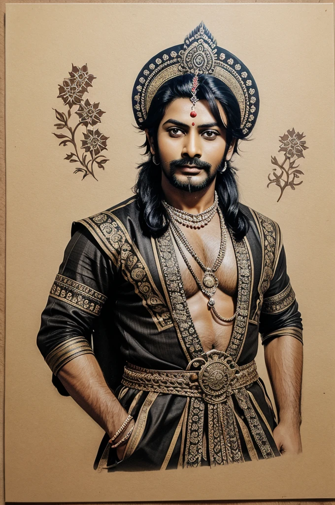 Stencil pictures of sambhaji maharaj