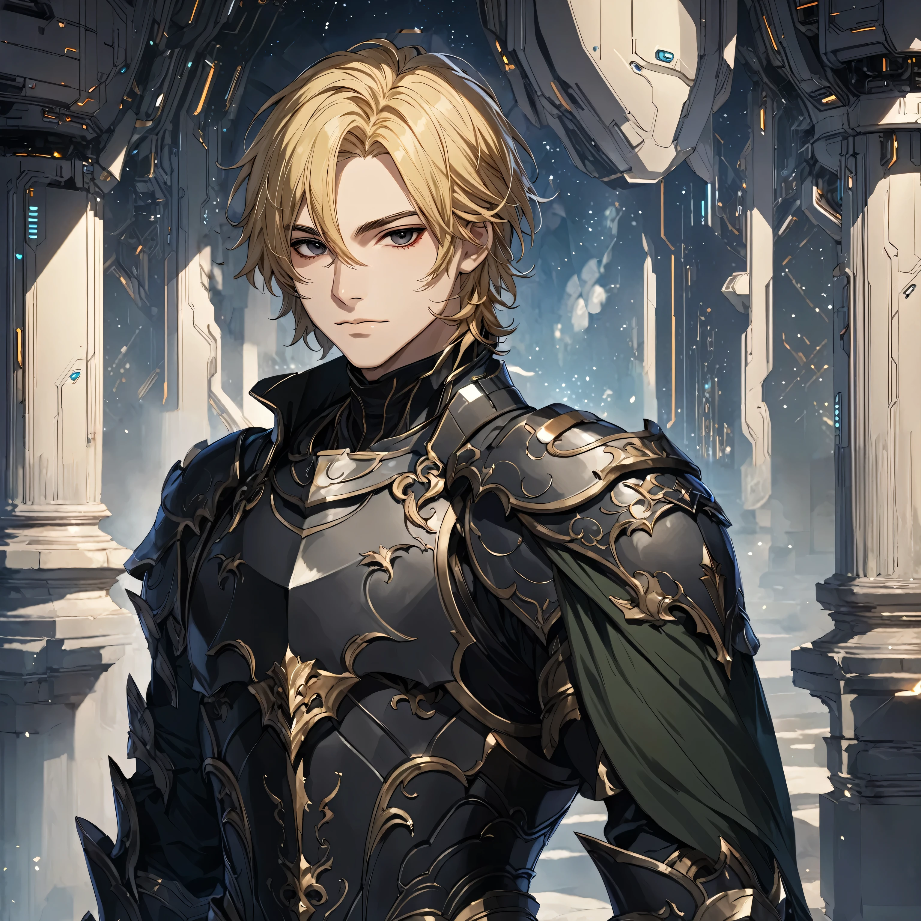 masterpiece, best quality, good quality, Sci-fi Futuristic Aesthetic, Highly detailed, shadowverse style, male