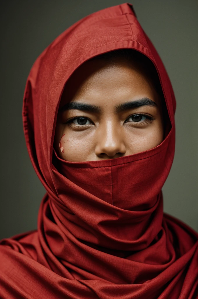 Red cloth on the face movement quota