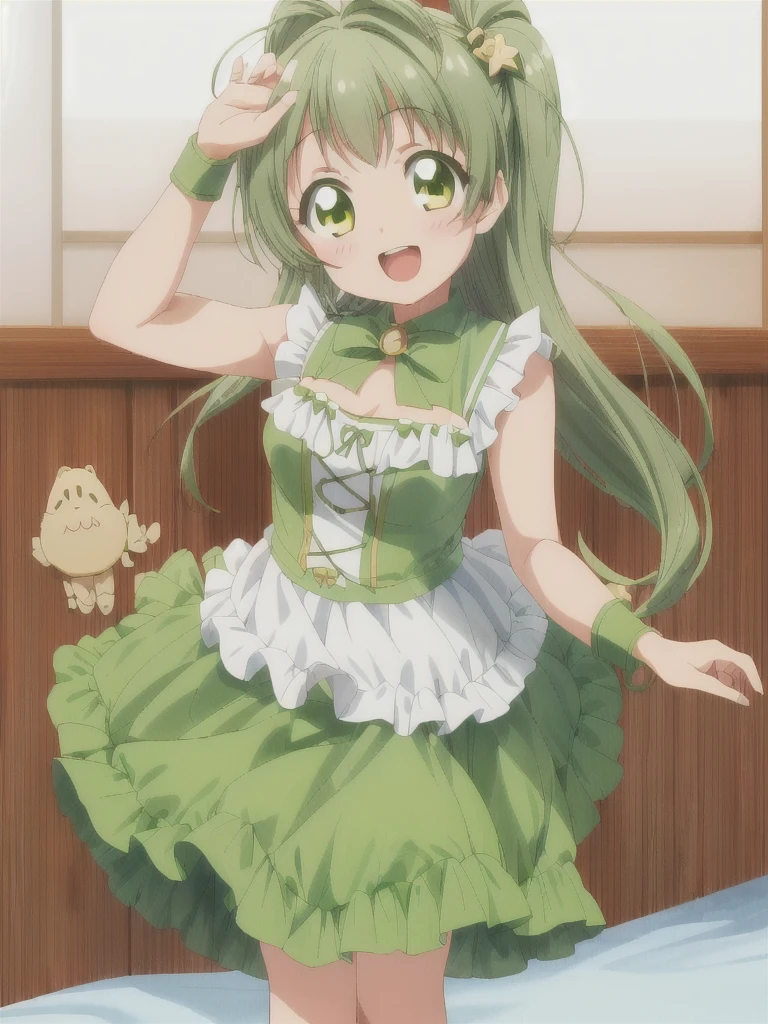 1girl, smile, open mouth, teenage,
minami kotori