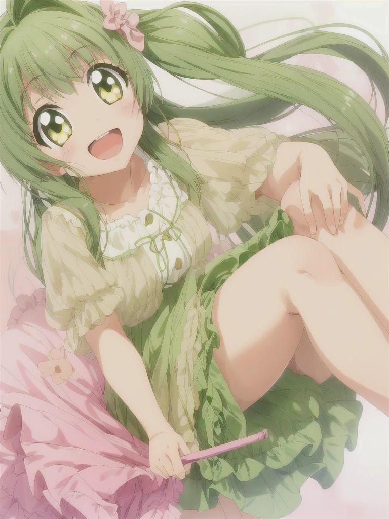 1girl, smile, open mouth, teenage, 
 minami kotori