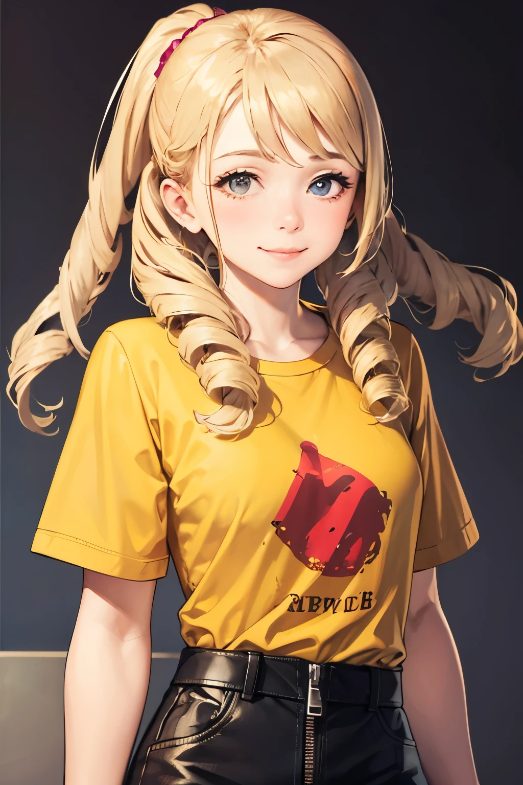 Simple Background, whole body smile Blonde T-Shirts