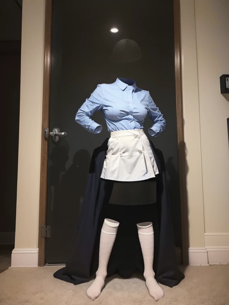 You can even see the feet, (Arch your back, Hands on hips), Be patient with peeing, mini skirt, (From below), uniform, (can not see, No humans, Headless, Faceless:1.5), Cute big tits, (8k, RAW Photos, Highest quality, masterpiece:1.2), (Realistic, photo-Realistic:1.37), Photon Mapping, Radio City, ((Hasselblad Photography)), Physically Based Rendering, whole body, socks