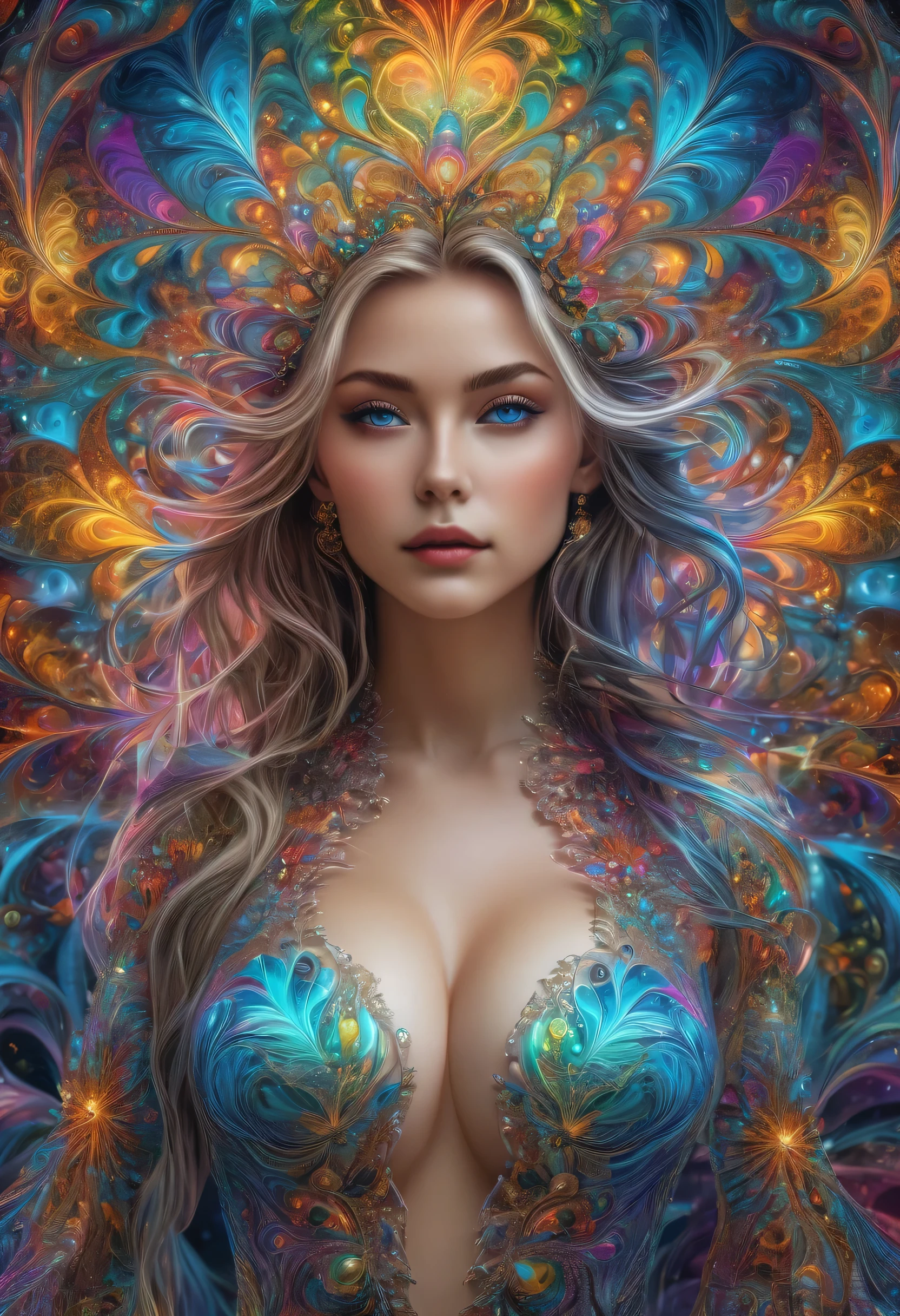 (masterpiece, top quality, best quality, official art, beautiful and aesthetic:1.2), (1girl), extreme detailed,(fractal art:1.3), colorful, highest detailed