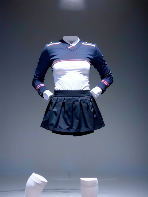 You can even see the feet, (Arch your back, Hands on hips), Be patient with peeing, mini skirt, (From below), uniform, (can not see, No humans, Headless, Faceless:1.5), Cute big tits, (8k, RAW Photos, Highest quality, masterpiece:1.2), (Realistic, photo-Realistic:1.37), Photon Mapping, Radio City, ((Hasselblad Photography)), Physically Based Rendering, whole body, socks