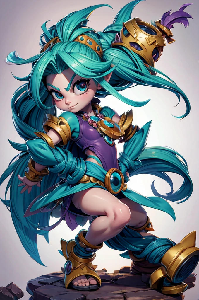 Rayman Legends style tree, character estilo art rayman legends, (girl), fully body, viking style, Giant Accessories,Giant Monster, Little bunny, sensuality, FANTASY
