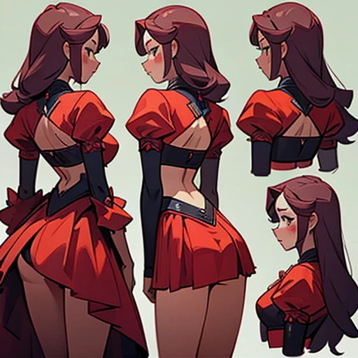 Sexy Underwear   design inspired by red queen (Alicia), in various views (front and back) 