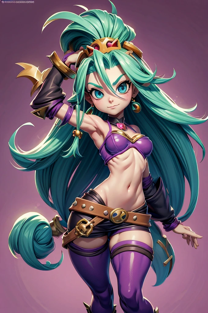 Rayman Legends style tree, character estilo art rayman legends, (girl), fully body, viking style, Giant Accessories,Giant Monster, Little bunny, sensuality, FANTASY