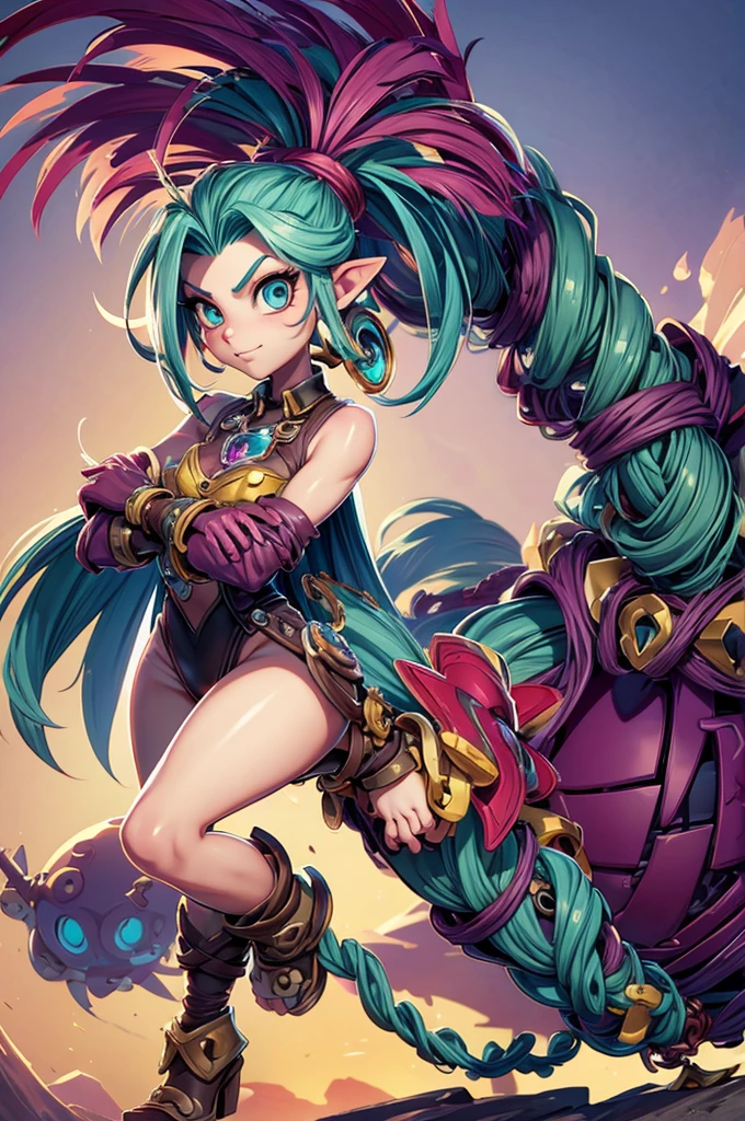 Rayman Legends style tree, character estilo art rayman legends, (girl), fully body, viking style, Giant Accessories,Giant Monster, Little bunny, sensuality, FANTASY
