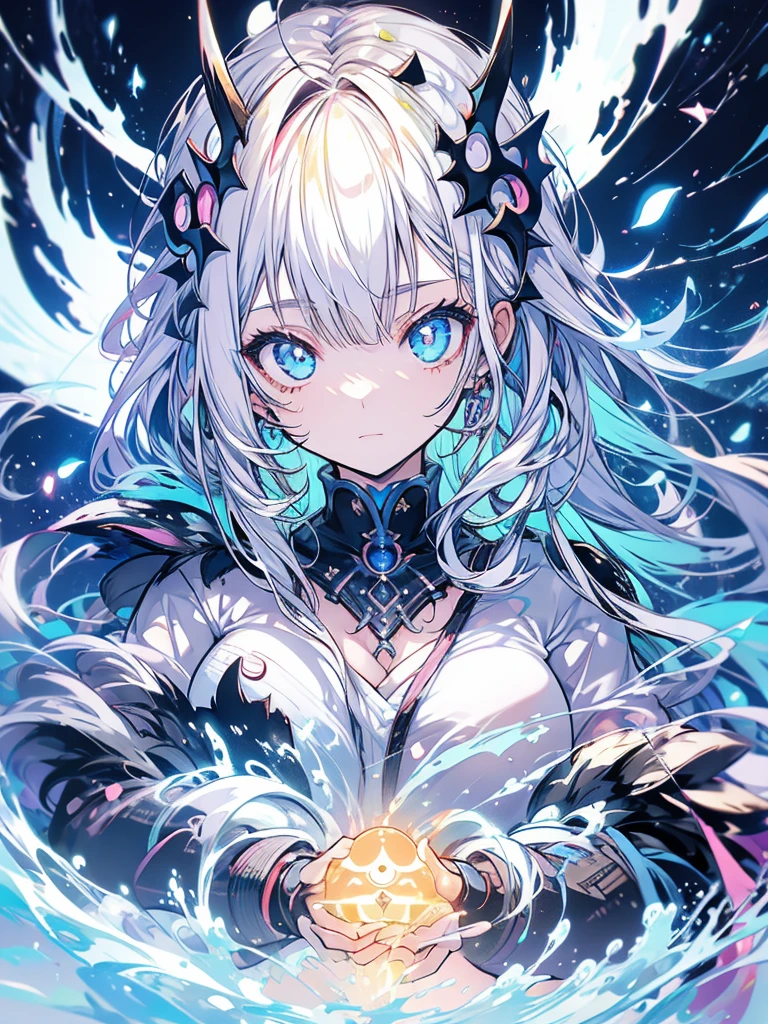Animal summoning girl petting dog big soothing eyes