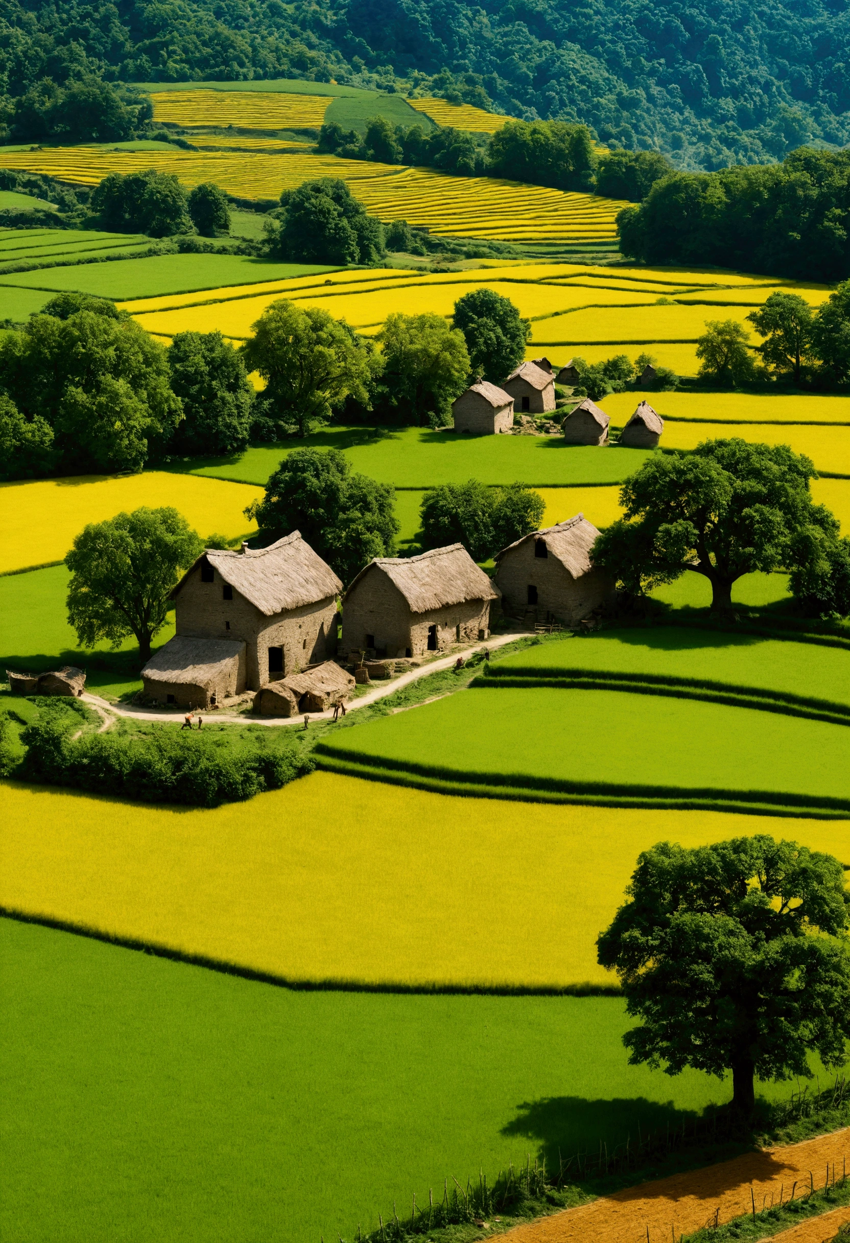 There lived a farmer in a village