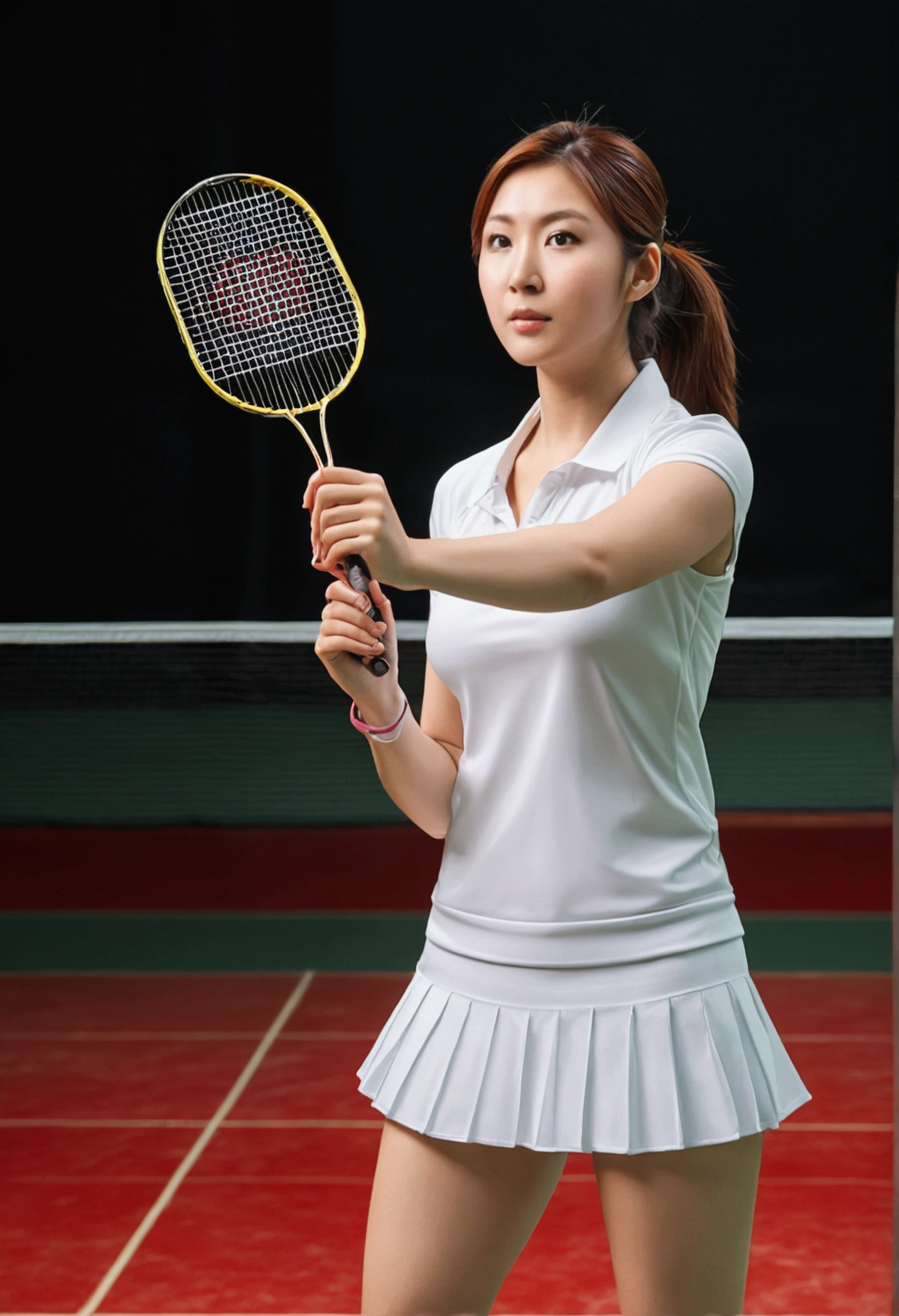 beautiful busty in sleeveless turtleneck tops, surfing, full body short from side, photo, photorealistic, realistic, masterpiece, best quality