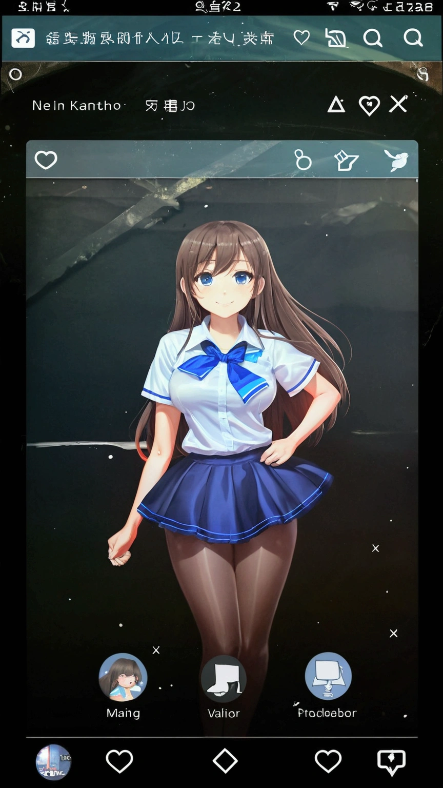 In black underwear、Big Tits、Clean face、Long hair that reaches down to the waist、Thin legs、Thin arms