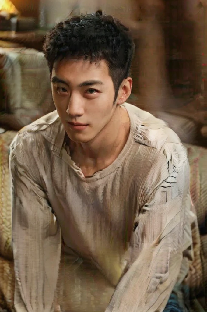 (masterpiece:1.2), 32-year-old male, Asian, Detailed face, Muscular physique, nude, penis, Open Leg Pose, Provocative look, Very detailed, Realistic, Portraiture, Vibrant colors, Studio Lighting,Lie face up on the bed,whole body、Bukkake、nsfw