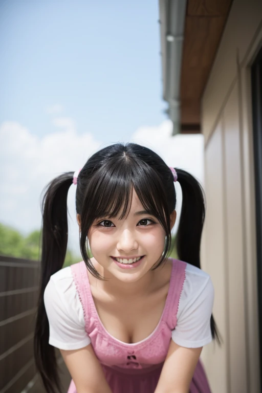 White ultra-high-leg retard　is　POV おisの主観　Black Hair　大きいis　beautiful girl　Twin tails　Reward　smile