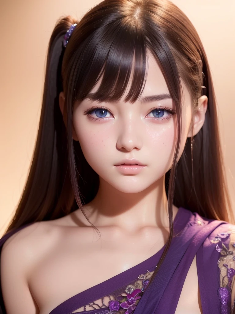 Zerg Queen Beautiful Girl: Ranlinger, 18 years old, Messy Hair, oil, 美しいPerfect Face, Soft Skin、Perfect Face, Add light purple and purple, Add Light Red, Intricate details, Splash screen, 8k resolution, masterpiece, Cute Face, Mysterious Magic Array Background