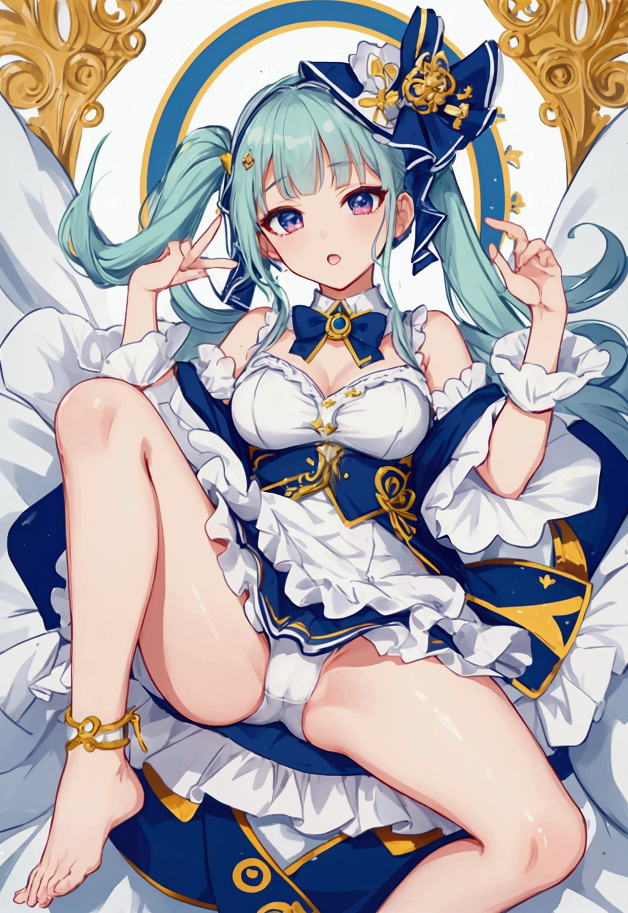 Yurika vtuber with her legs open