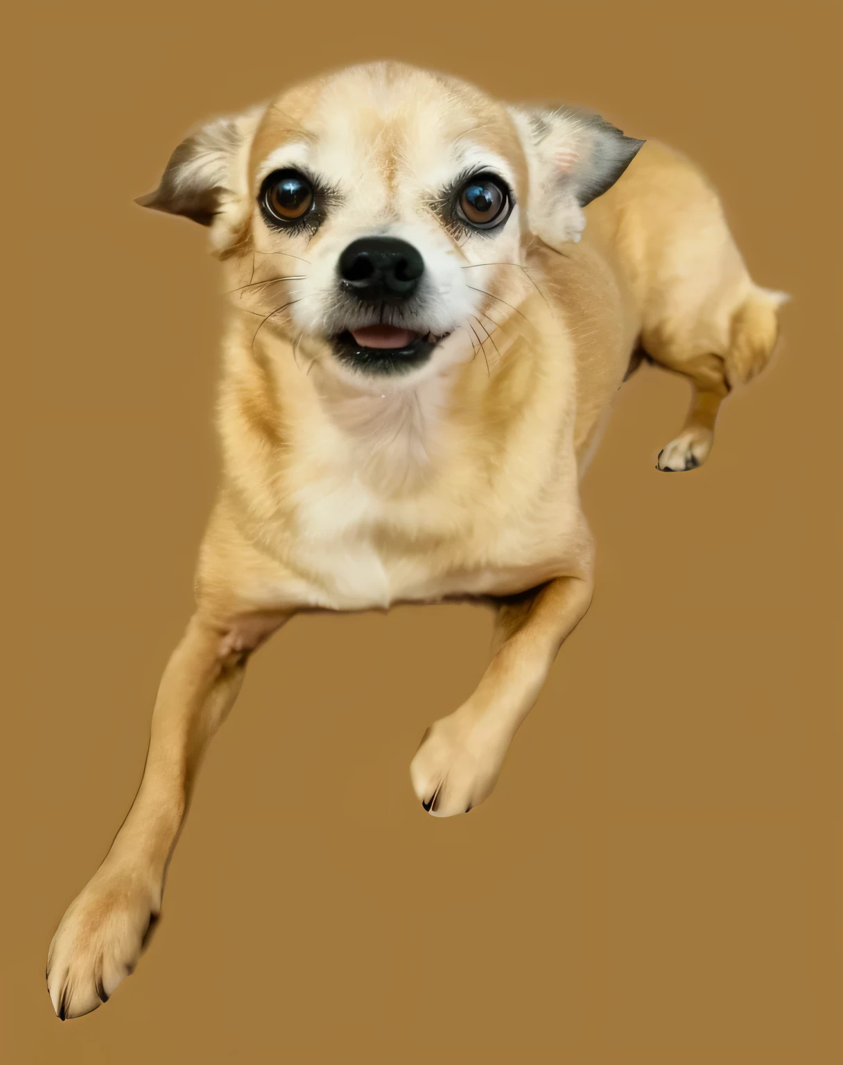 a very cute dog, she is very happy, her look is very happy and bright, she is smiling, the image is very detailed