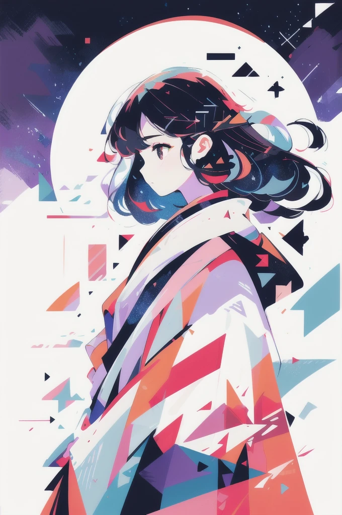 Beautiful two-dimensional girl with intricately detailed features, Vibrant colors spectacularly brought to life in this high-resolution, vivid illustration. Her expressive eyes and face convey a sense of peace and wonder as she gazes into the starry night sky. A gentle breeze filters through her long, flowing hair, casting playful shadows on the ground below. The background is filled with a masterpiece-quality, black and light blue canvas of swirling clouds and twinkling stars, evoking a magical atmosphere of tranquility and wonder. This illustration is sure to leave you enchanted by its exquisite details and masterful execution.