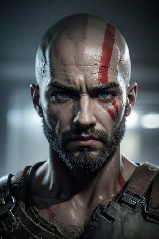 Call of Duty soldier with the face of Kratos from God of War