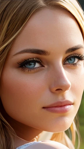  A beautiful German woman focus on face