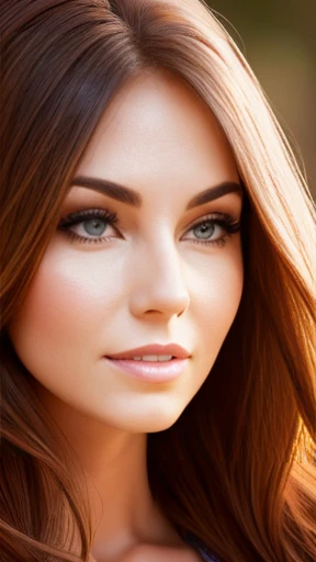 A beautiful woman Adelson focus on the face