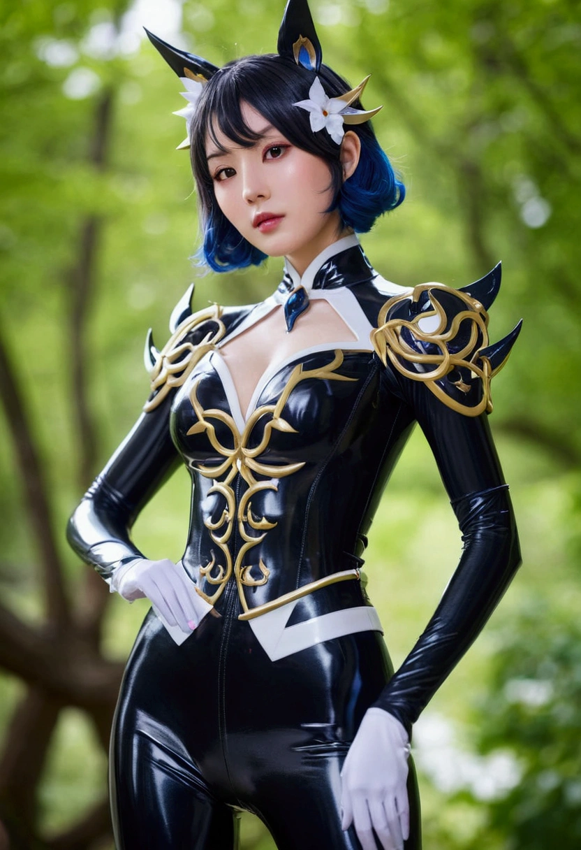Genshin impact Xianyun in latex suit